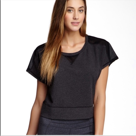 Lucy Tops - LUCY Sun Salute Mesh Cropped Pullover